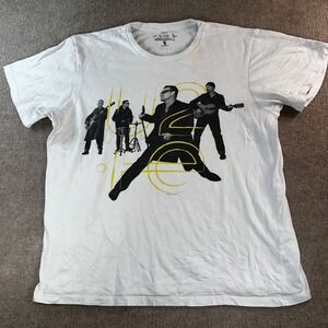 U2 Innocence Experience Tour 2015 Concert T-Shirt XL White Rock Band Graphic Tee
